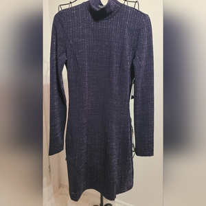 NWT Guess mockness blue mini dress